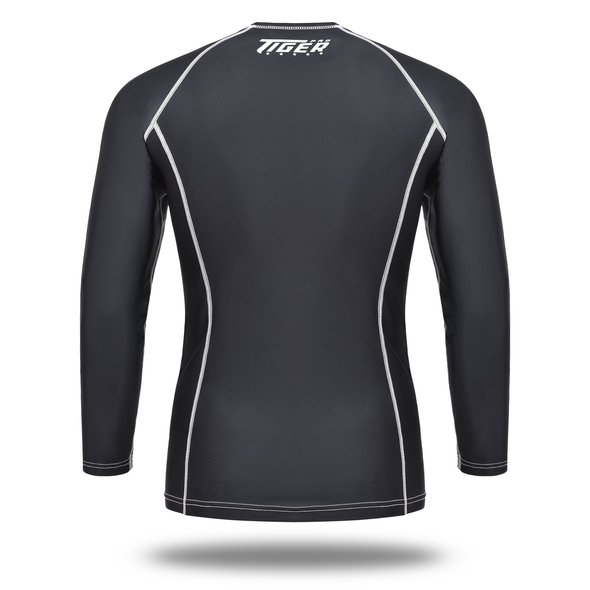 MMA Rash guard Solid BLK Long Sleeve image 2