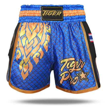Youth Thai Boxing Shorts Flame - Blue, XXL image