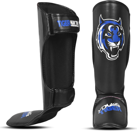 Youth Sparring Shin guards with instep for Muay Thai and MMA
