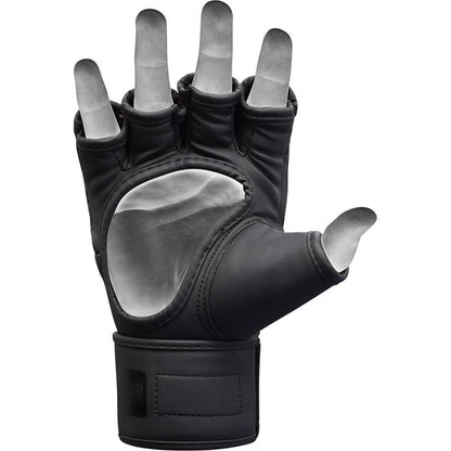 RDX F15 Noir MMA Grappling Training Gloves Open Palm Thumb Protection image 2