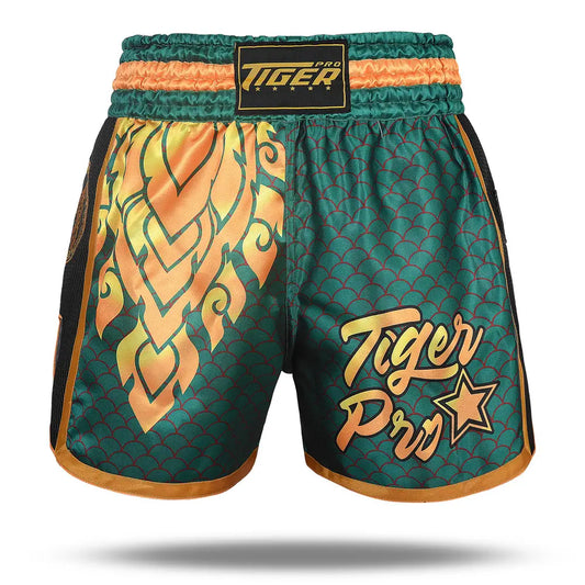 Youth Thai Boxing Shorts Flame - Green, L image