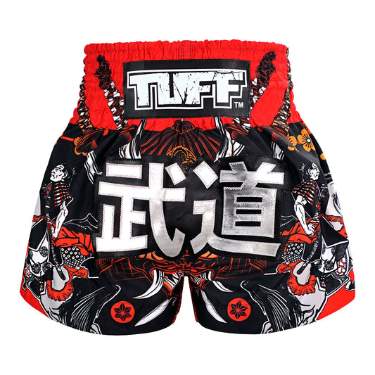 TUFF Sport Thai Boxing Shorts Red/Black image 1