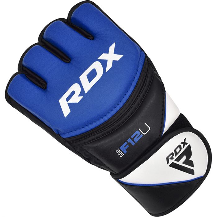 RDX F12 MMA GRAPPLING TRAINING GLOVES OPEN PALM Blue image 4