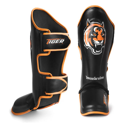 Tiger Muay Thai Sparring Shin guards with Instep for Adults image 1