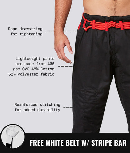 BJJ Kimono No Logo Black Gi image 6