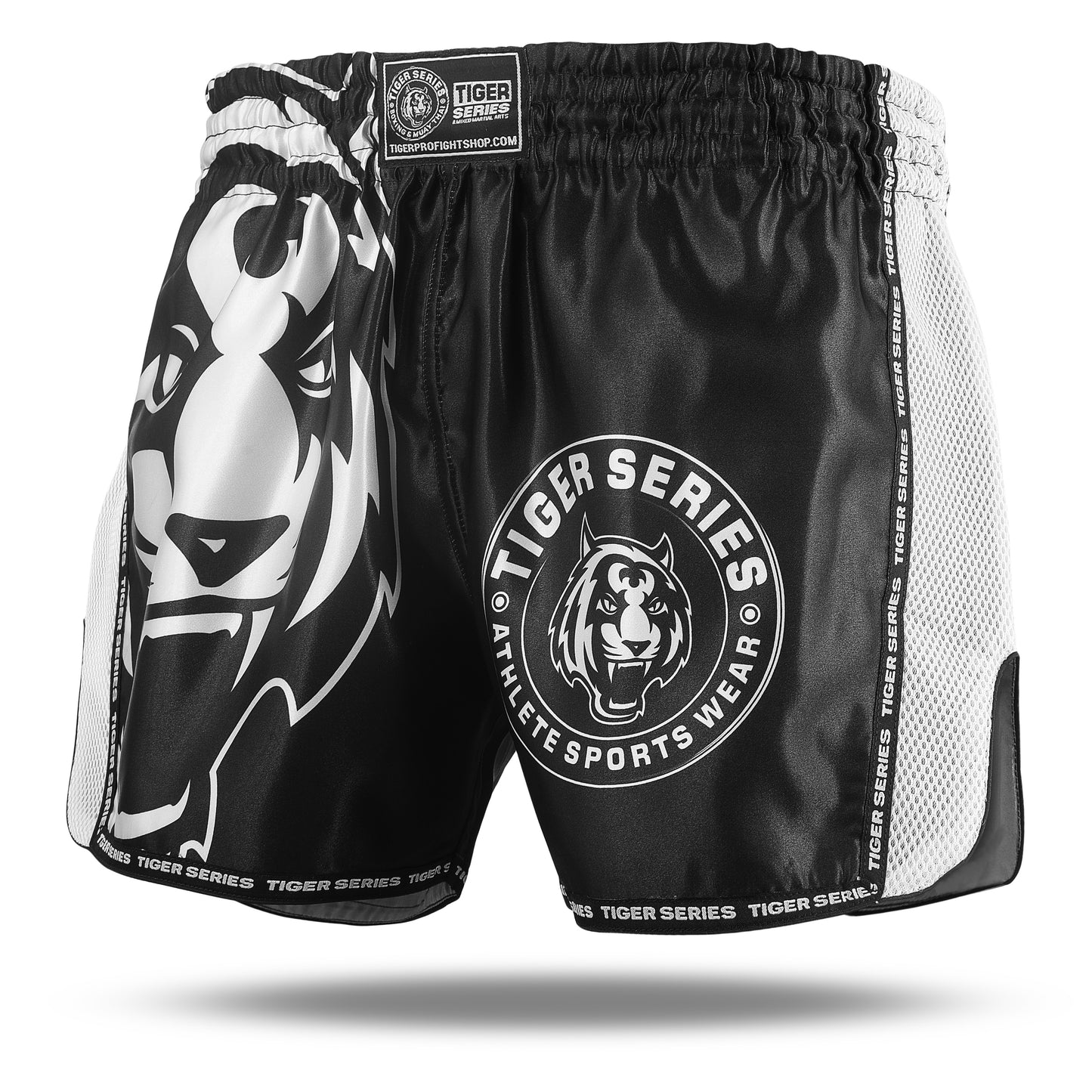 Tiger Face Thai Boxing Shorts BK/White
