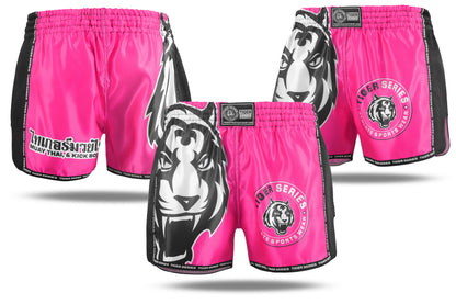 Tiger Face Thai Boxing Shorts Pink