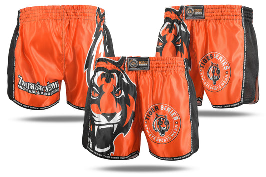 Tiger Face Thai Boxing Shorts Orange