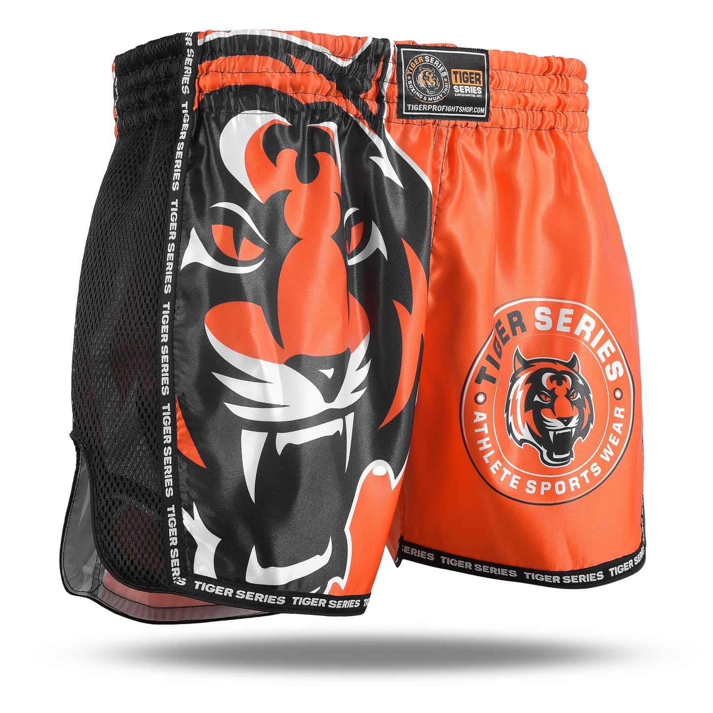 Tiger Face Thai Boxing Shorts Orange