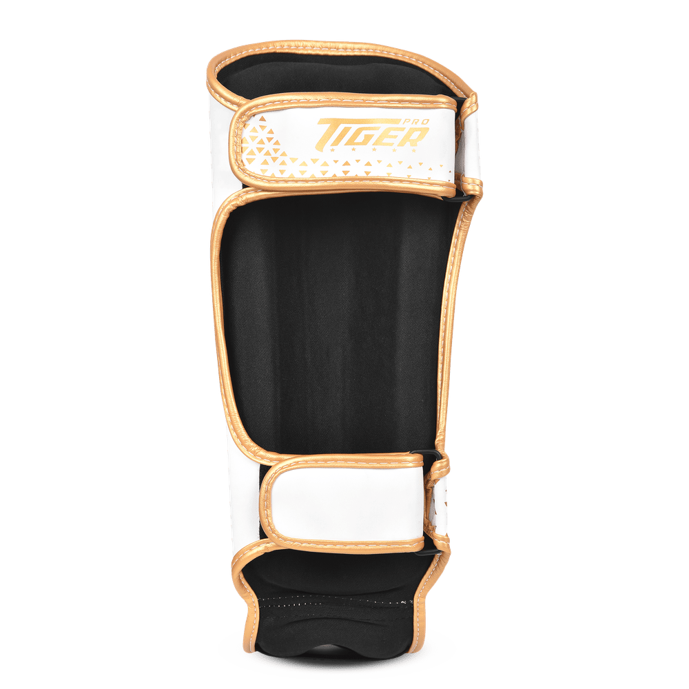 Youth Sparring Shin Guard WHITE/GOLD