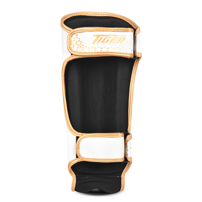 Youth Sparring Shin Guard WHITE/GOLD