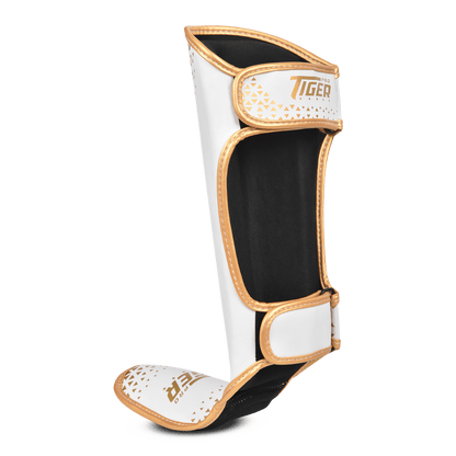 Youth Sparring Shin Guard WHITE/GOLD