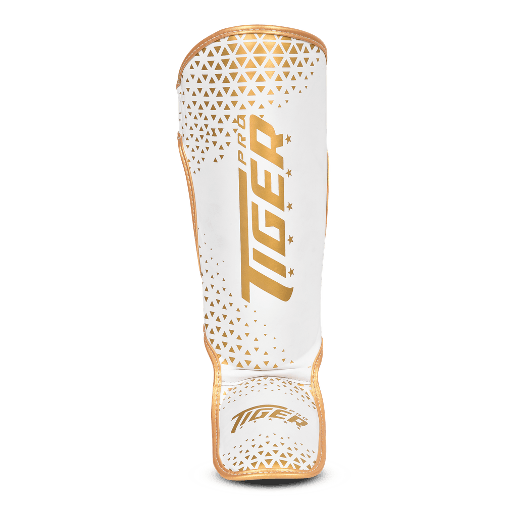 Youth Sparring Shin Guard WHITE/GOLD