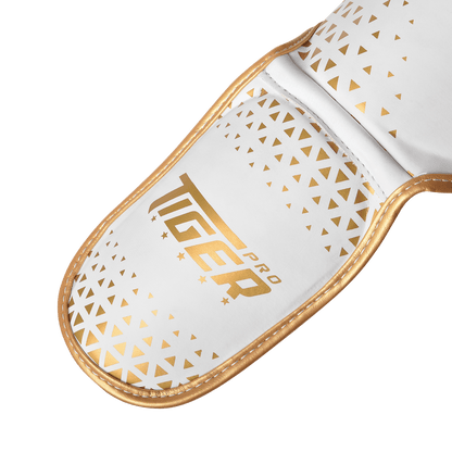 Youth Sparring Shin Guard WHITE/GOLD