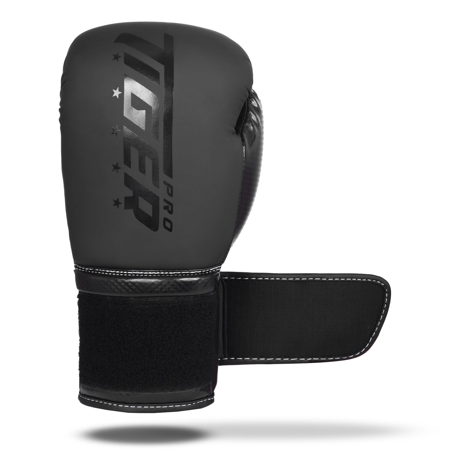 Matt Black Tiger Pro Boxing Gloves 10oz -16oz