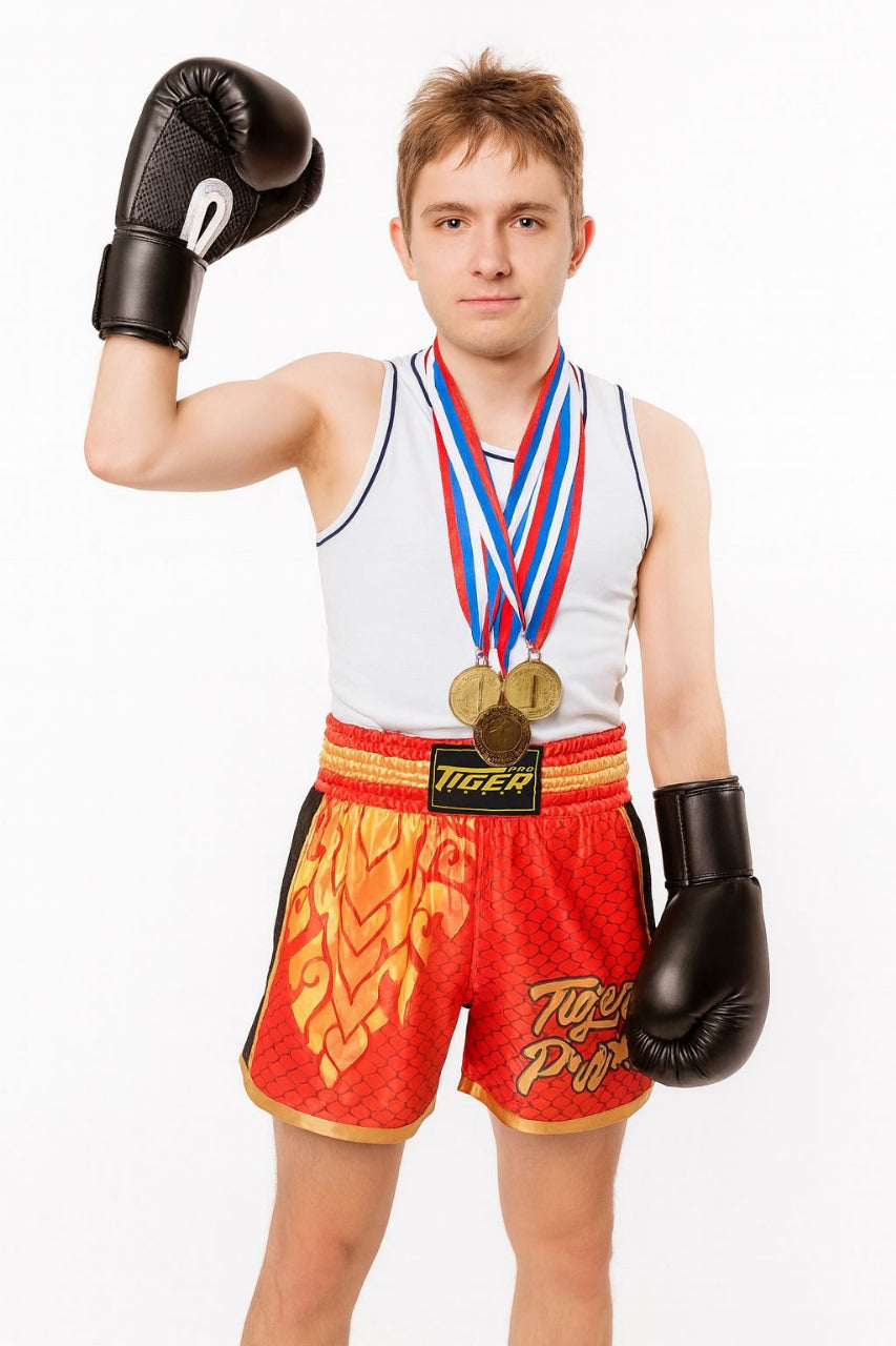 Youth Thai Boxing Shorts Flame