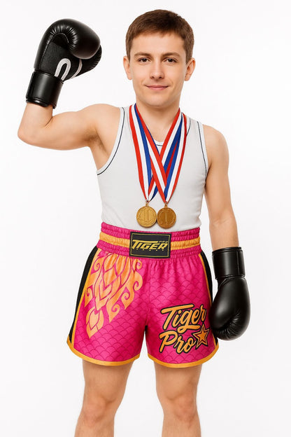 Youth Thai Boxing Shorts Flame