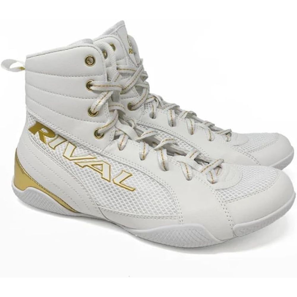 Rival RSX-Guerrero Deluxe Boxing Boots White/Gold – Tiger Pro Shop