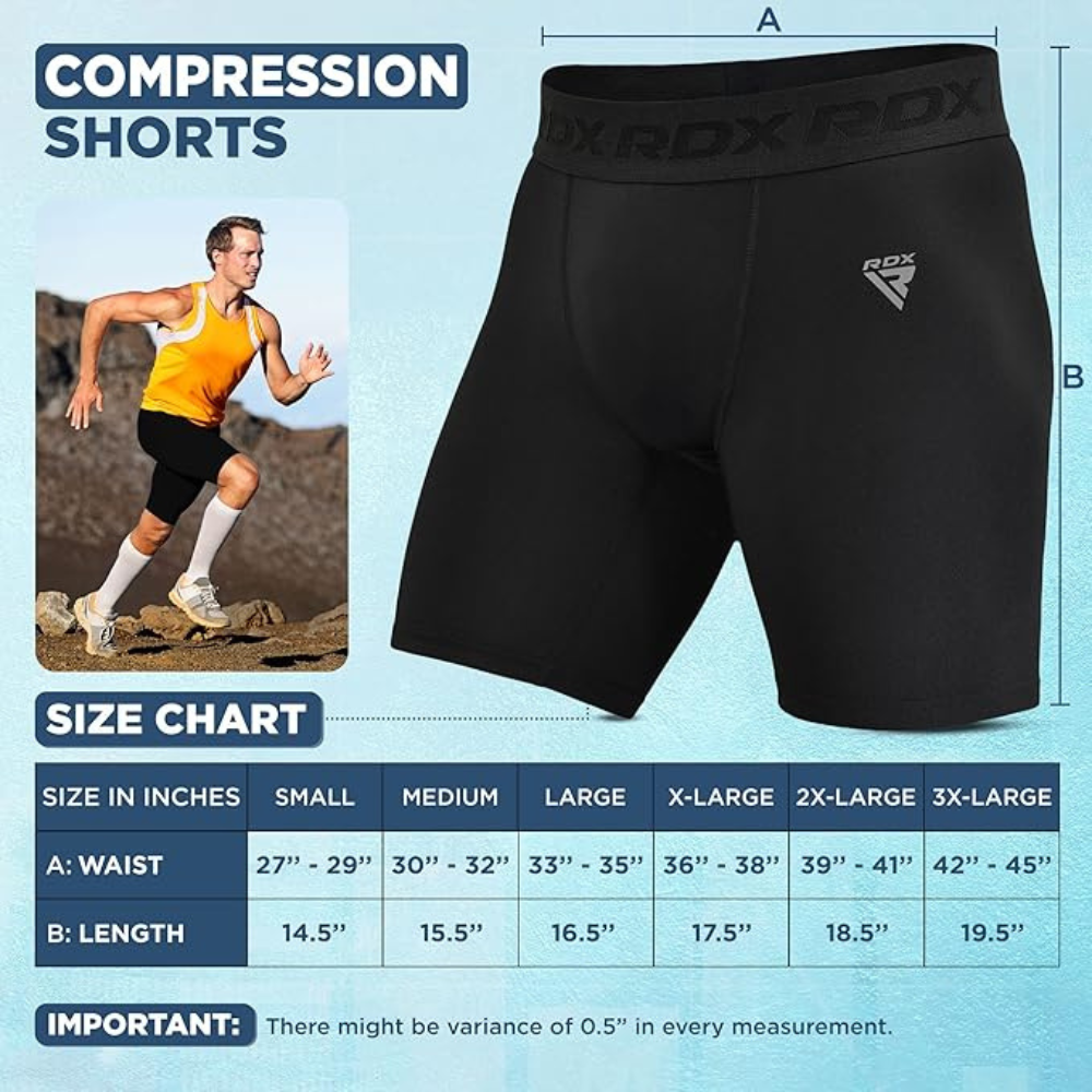 RDX T15 Black Compression Shorts