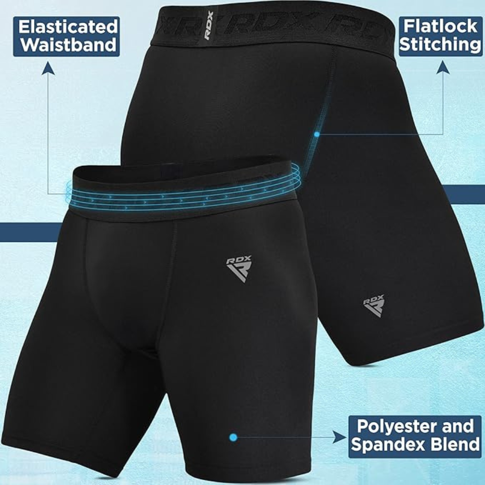 RDX T15 Black Compression Shorts