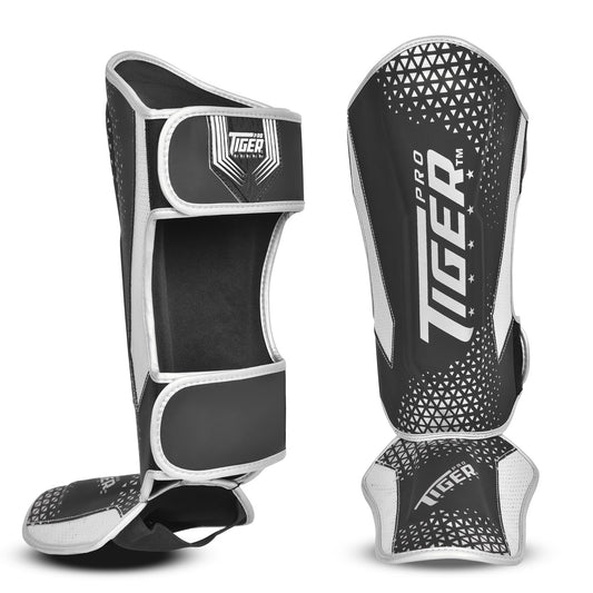 Tiger Pro Sparring Shin Guard Light Weight BK/Silver image 0