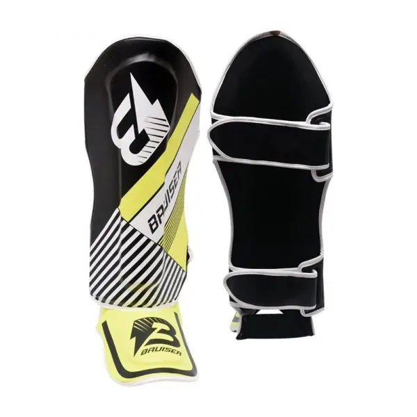 Muay Thai Sparring Shin guards with Instep - Neon Green, L image