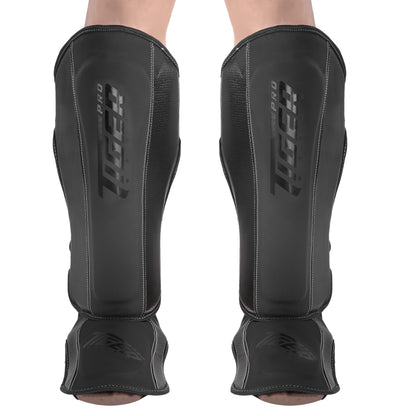 Tiger Muay Thai Shin Instep Guards Matt BLK image 0