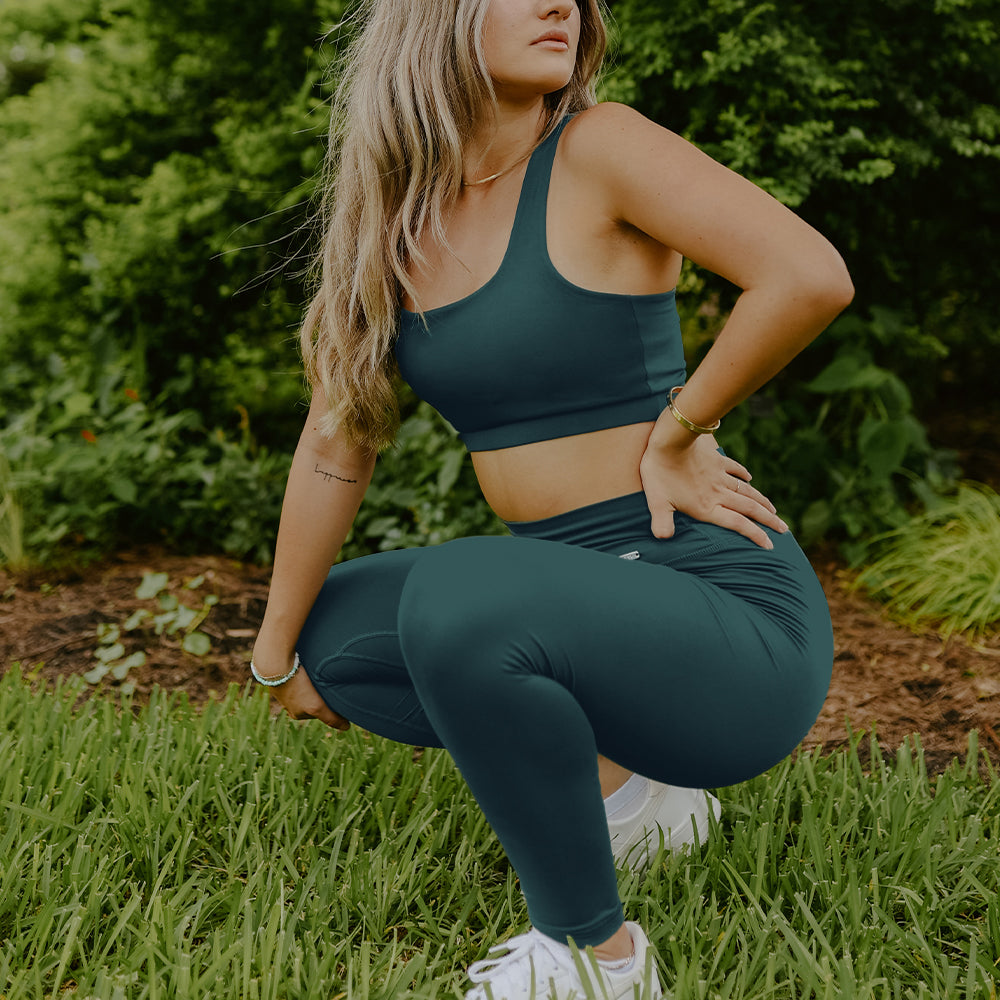 Eco-Friendly Padded Fitness Sports Bra – Recycled Plastic Bottle Fabric | Sweat Wicking, Removable Pads, Seamless Fit image 4