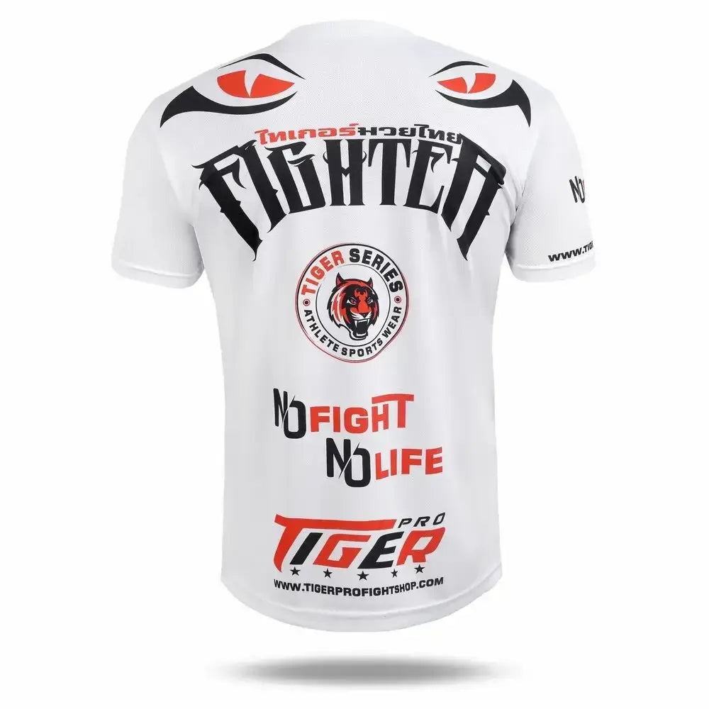 Muay Thai Graphic Fighter T Shirt - White, L image