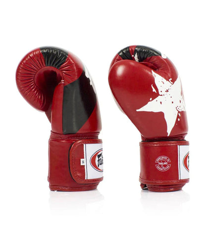 Boxing Gloves in Leather National Print Red image 3