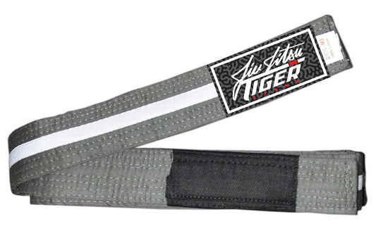 Grappling Jiu Jitsu Stripe Sleeve Belts Grey/white image 1