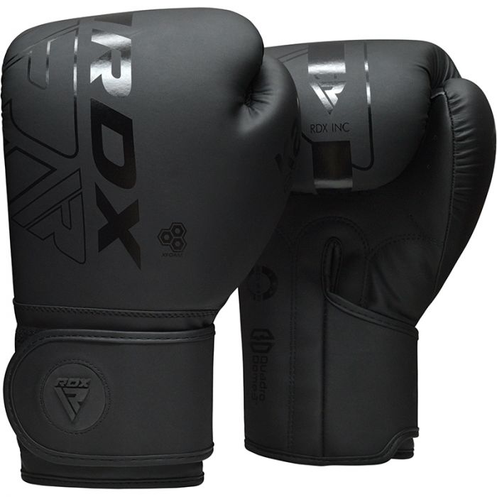 RDX F6 Kara Boxing Training Gloves Black - Matt Black, 16oz image