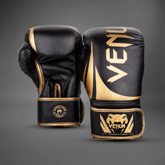 Venum Challenger 2.0 Boxing Gloves - Black/Gold 16oz image 0