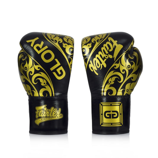 Boxing Gloves in Leather Limited Edition Glory Black/Gold