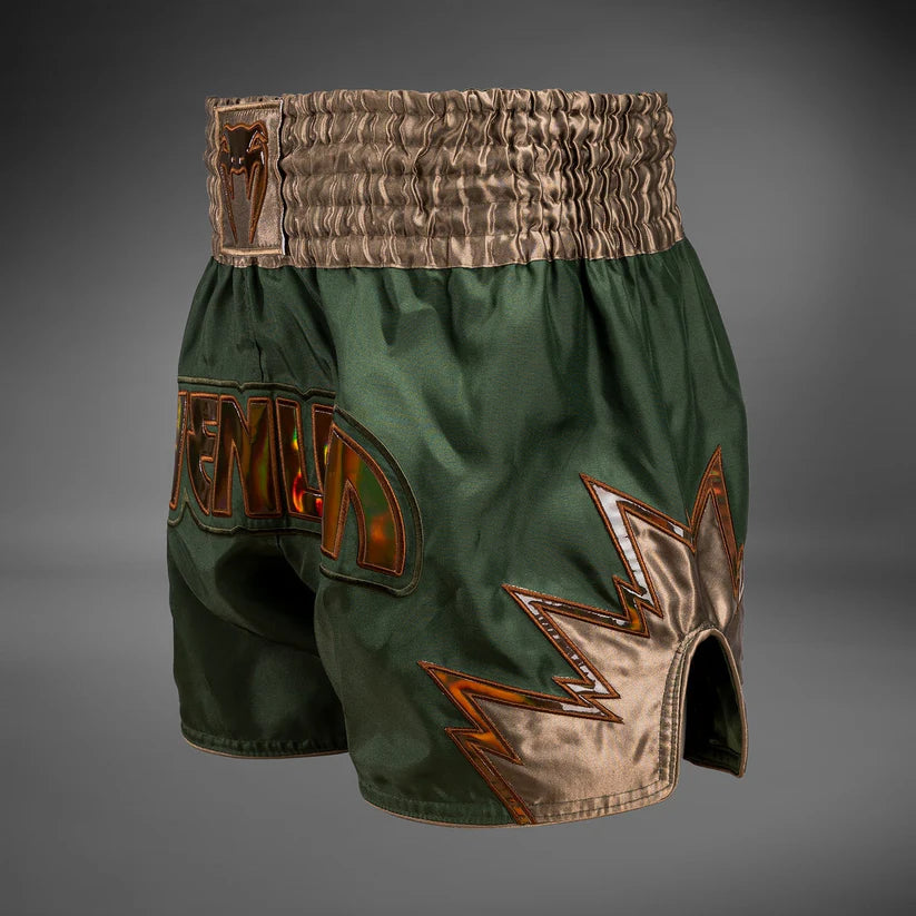 Venum Inferno Muay Thai Shorts - Khaki/Bronze image 3