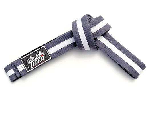 Grappling Jiu Jitsu Stripe Sleeve Belts Grey/white image 0