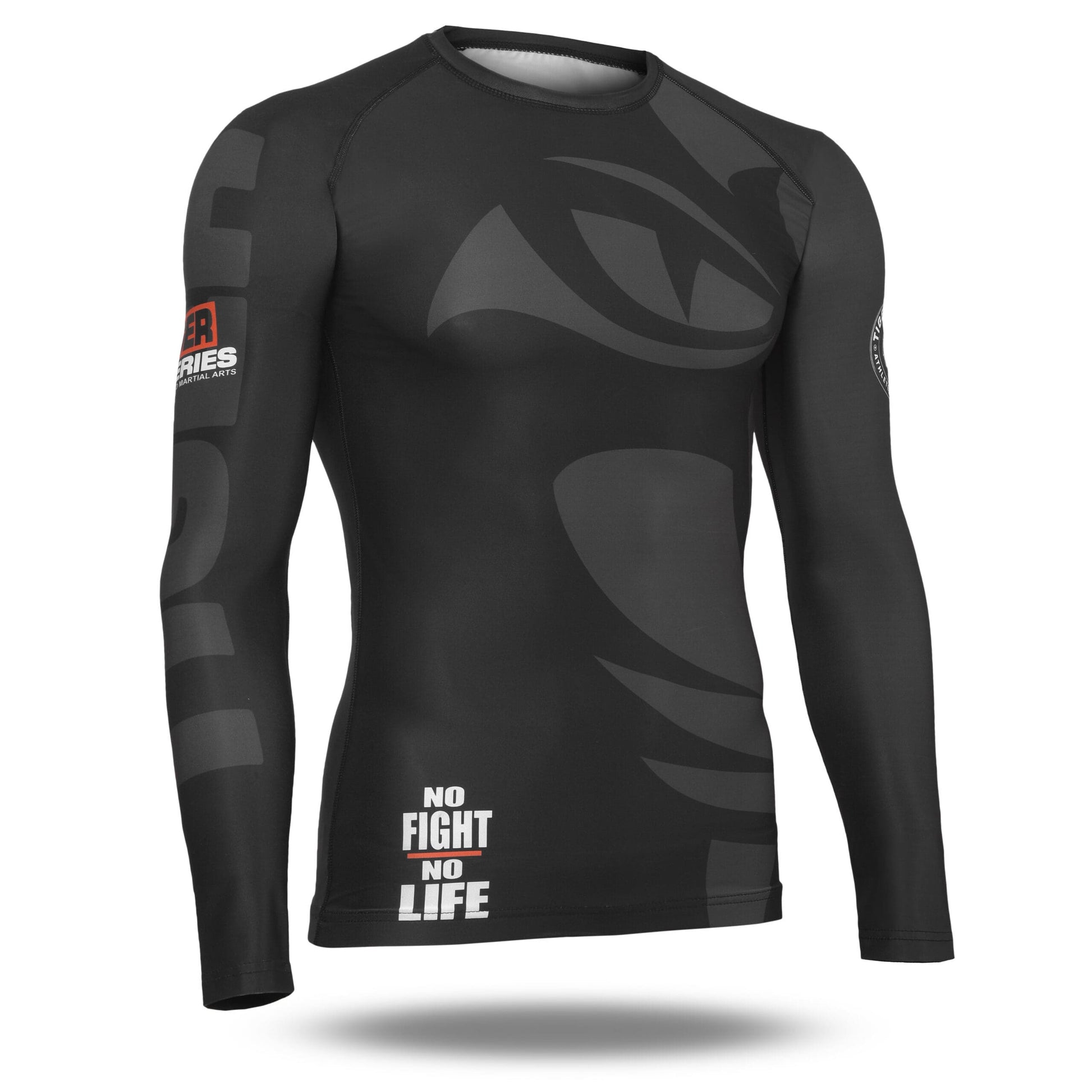 Long Sleeve Skin Fitted Rash guards Matt BLK image 3