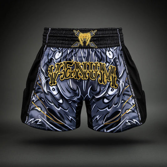 Wolf Atak Venum Muay Thai Shorts - Black/Grey