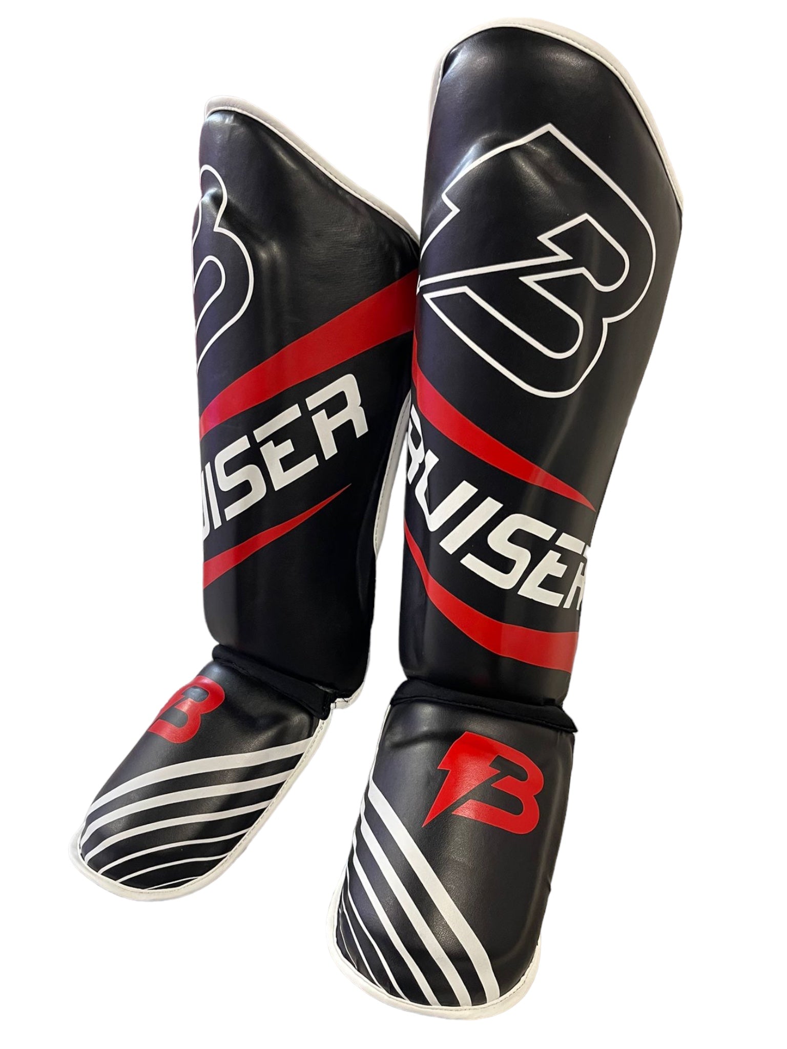 Sparring Shin guards with instep for Muay Thai and MMA - Red, M image
