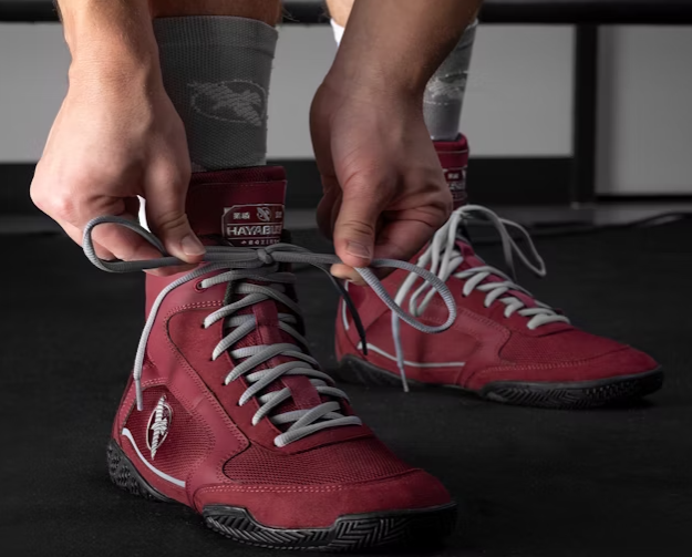 Hayabusa Pro Boxing Shoes Burgundy image 6