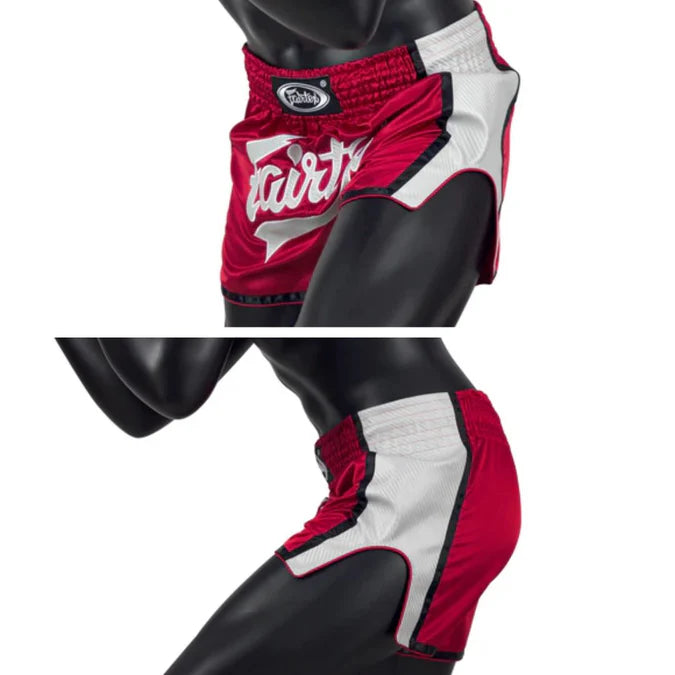 Fairtex Red/White Slim Cut Muay Thai Boxing Short image 3