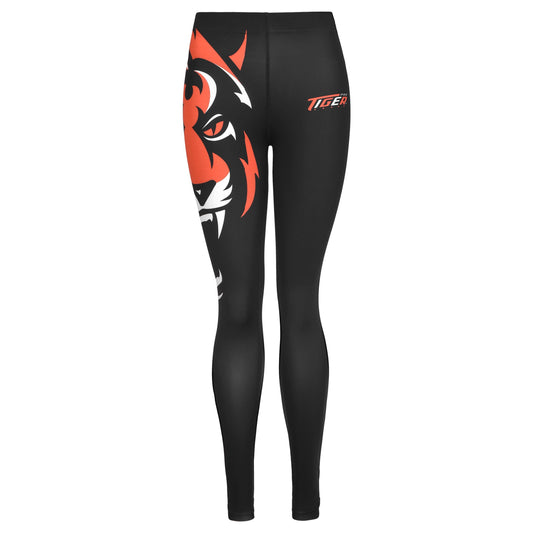 Women’s High Rise Leggings BK/Ornage image 1