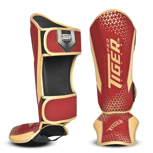 Tiger Pro Sparring Shin Guard Light Weight Red image 0