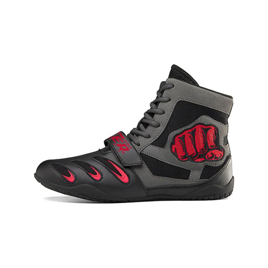 Tiger Pro Black/Red Boxing Shoes image 1