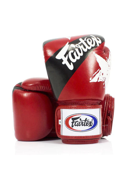 Boxing Gloves in Leather National Print Red image 0
