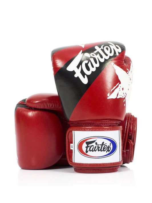 Boxing Gloves in Leather National Print Red image 0