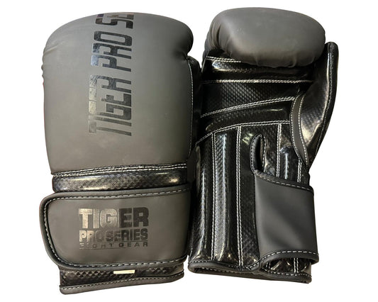 Matt Black Tiger Pro Boxing Gloves 10oz -16oz image 0