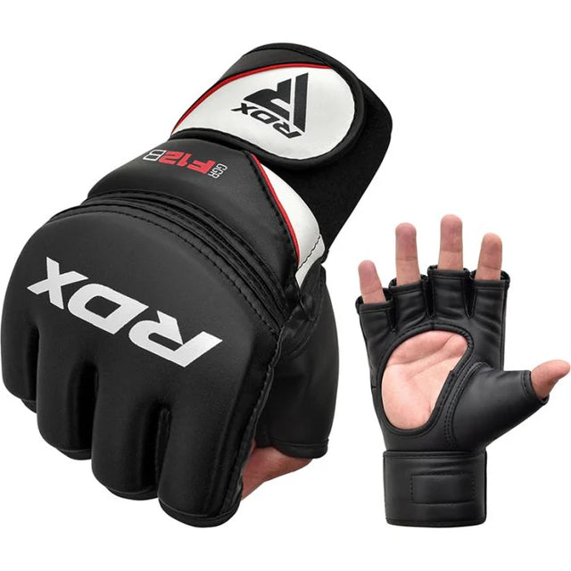 RDX F12 MMA Grappling Training Gloves Open PALM B/W