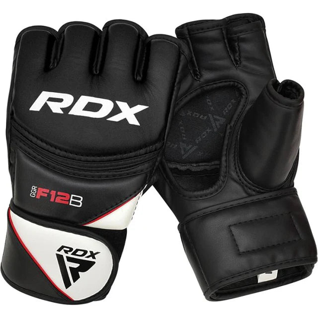 RDX F12 MMA Grappling Training Gloves Open PALM B/W