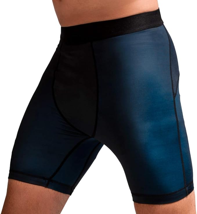 Hayabusa Geo Vale Tudo Shorts BK/Blue image 2